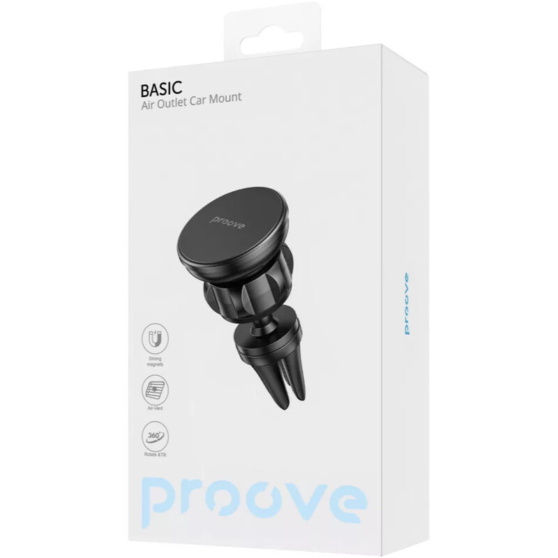 Тримач автомобільний Proove Basic Air Outlet Car Mount Black (CHBA00000001)