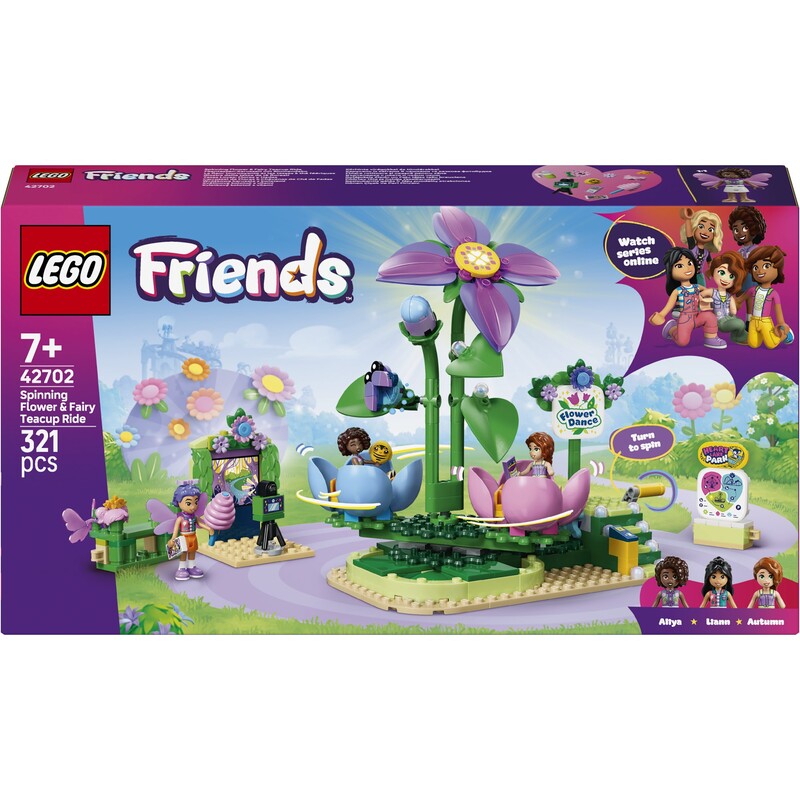 Конструктор LEGO Friends Карусель із квітами й чашками та казкова фотобудка (42702)