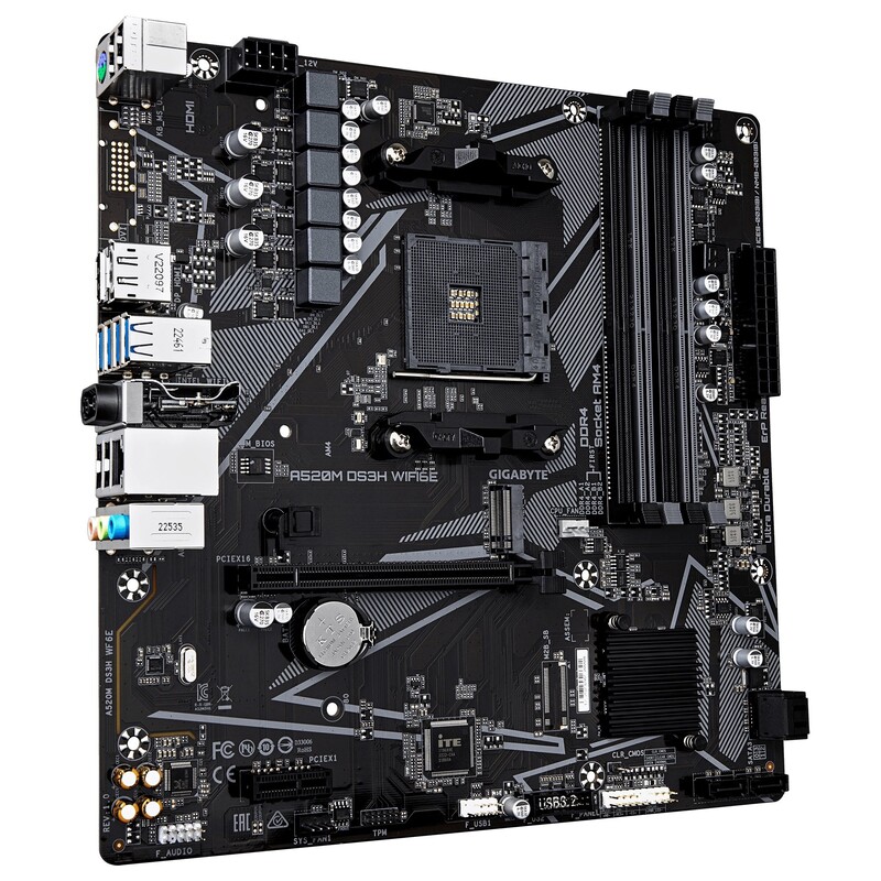 Материнская плата Gigabyte A520M DS3H WF6E Socket AM4
