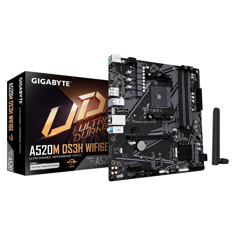 Материнская плата Gigabyte A520M DS3H WF6E Socket AM4