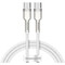 Фото - Кабель Baseus Cafule Metal USB Type-C - USB Type-C (M/M), 100W, 1 м, White (CATJK-C02) | click.ua