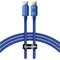 Фото - Кабель Baseus Crystal Shine Series Fast Charging USB Type-C - USB Type-C (M/M), 100W, 1.2 м, Blue (CAJY000603) | click.ua