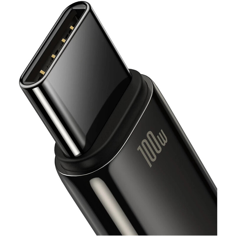 Кабель Baseus Tungsten Gold Fast Charging Data USB Type-A - USB Type-C (M/M), 100W, 1 м, Black (CAWJ000001)