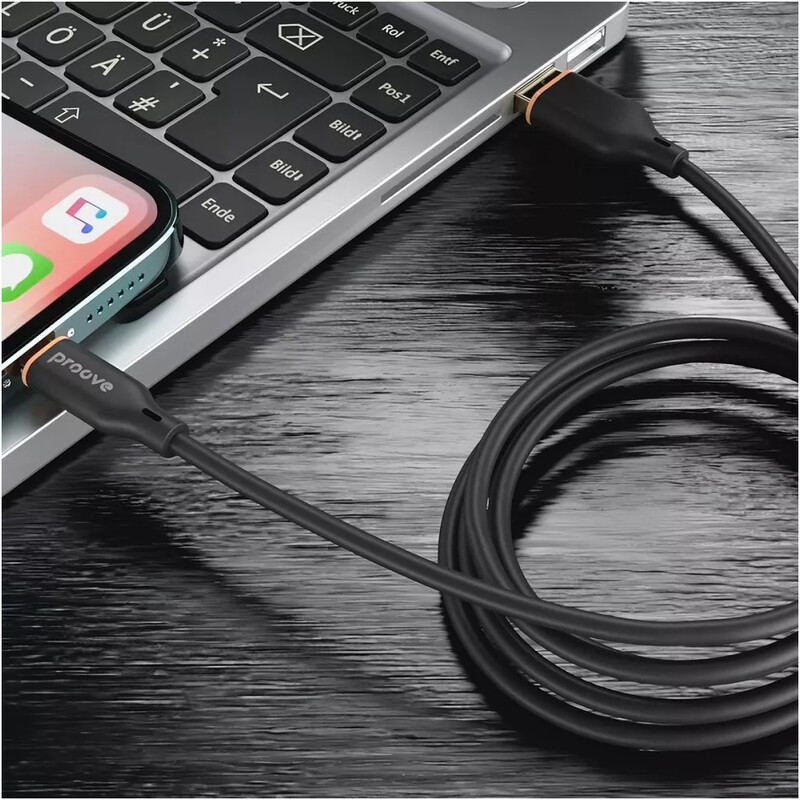 Кабель Proove Jelly Silicone USB-A to USB Type-C 12W 1 м, Black (CCJS20001201)
