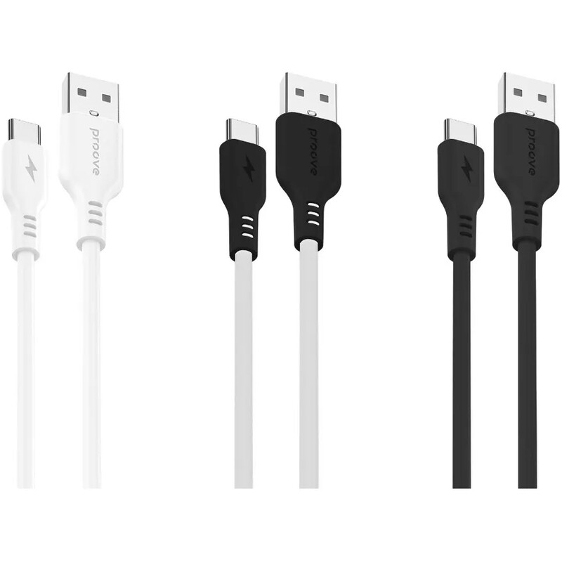 Кабель Proove Rebirth USB-A to USB Type-C 12W 1 м, White (CCRE27001202)