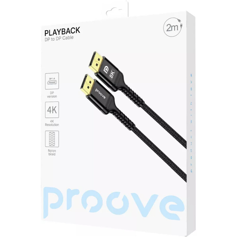 Кабель Proove Playback DisplayPort - DisplayPort V1.4 (M/M), 2 м, Black (DCPD22003601)