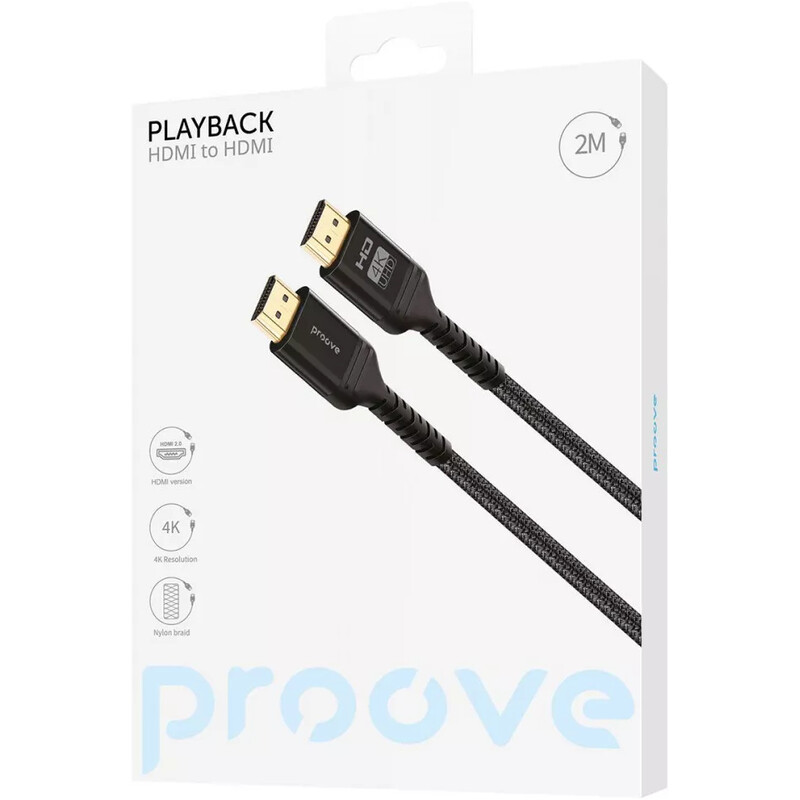 Кабель Proove PlayBack HDMI - HDMI V2.0 (M/M), 2 м, Black (DCP220003601)