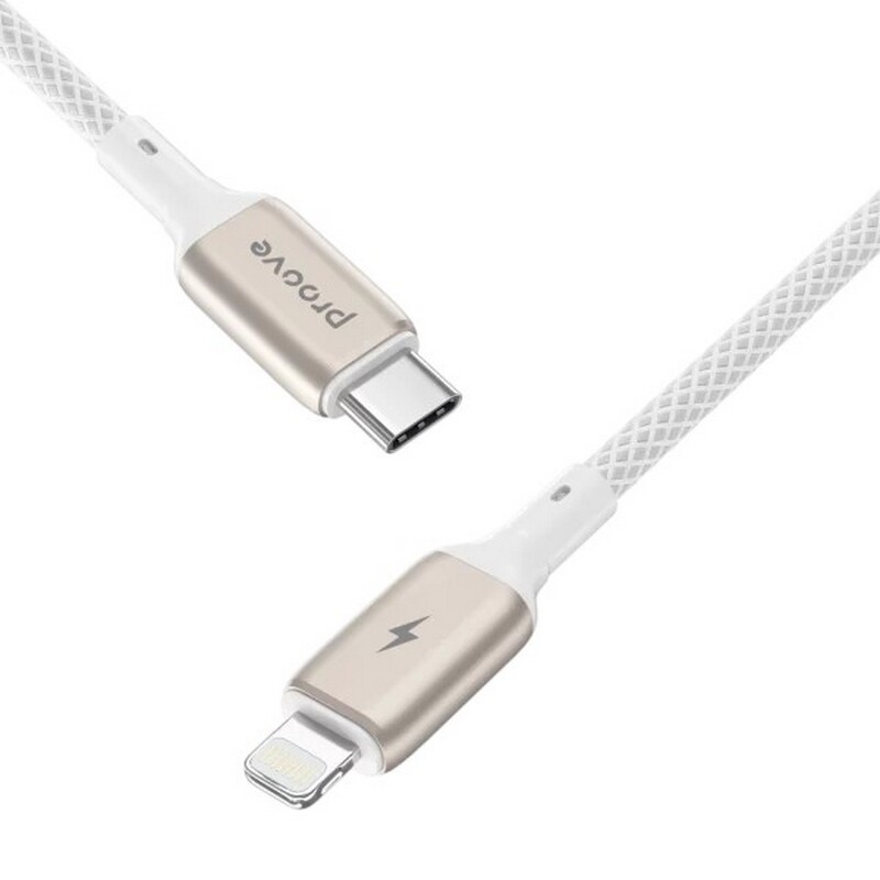 Кабель Proove Dense Metal USB-C - Lightning (M/M), 27W, 2 м, White (CCDM27002122)