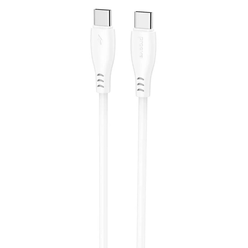 Кабель Proove Simple Silicone USB Type-C - USB Type-C (M/M), 60W, 2 м, White (CCSI60002222)