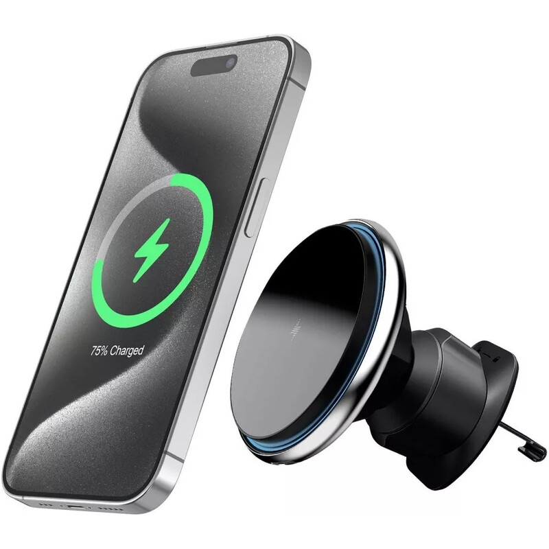 Тримач автомобільний+бездротове ЗУ Proove Magic Circle 15W Silver (WHMC15020006)