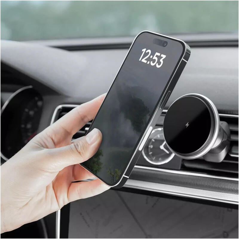 Тримач автомобільний+бездротове ЗУ Proove Magic Circle 15W Silver (WHMC15020006)