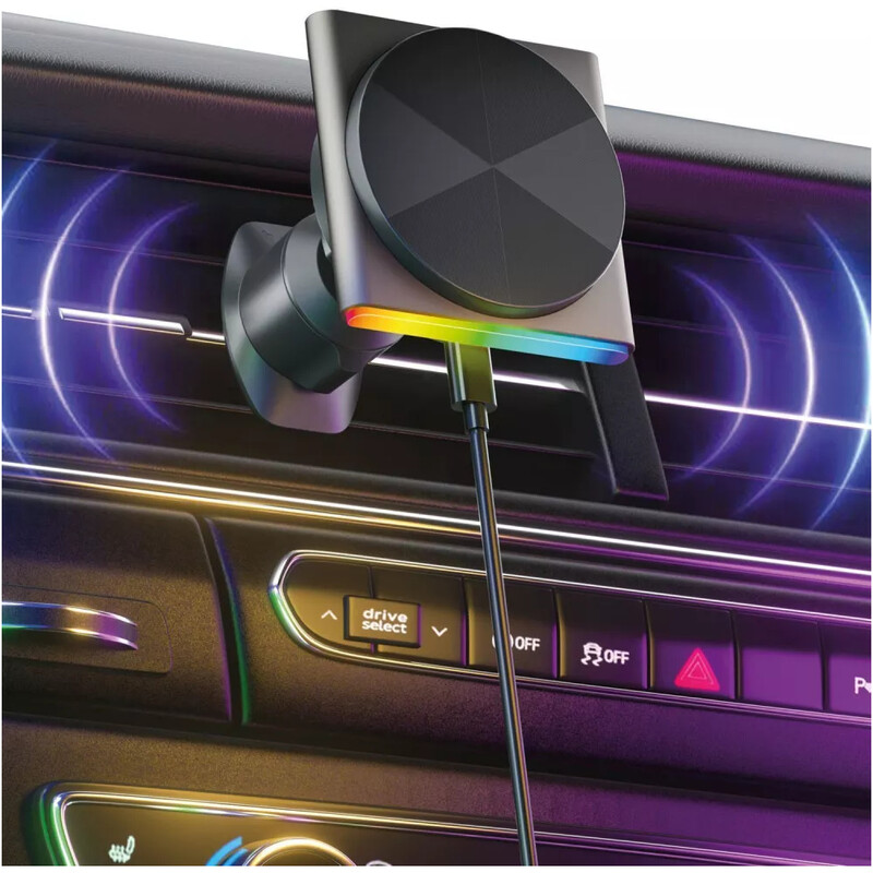 Тримач автомобільний+бездротове ЗУ Proove Neostorm Qi2 15W Gray (WHNS15002003)