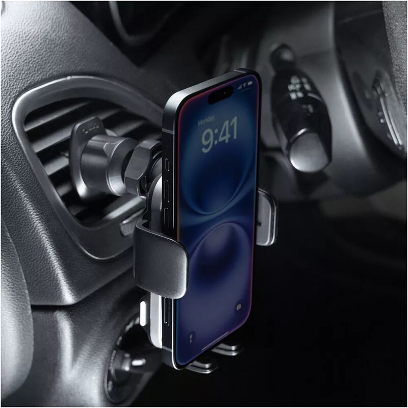 Держатель автомобильный+беспроводное ЗУ Proove Nitro Charge 15W Matte Black (WHNC15002005)