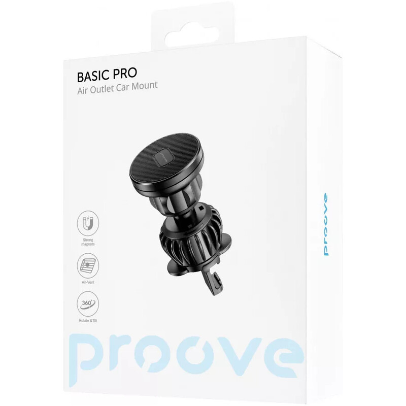 Тримач автомобільний Proove Basic Pro Air Outlet Car Mount Black (CHBP00000001)