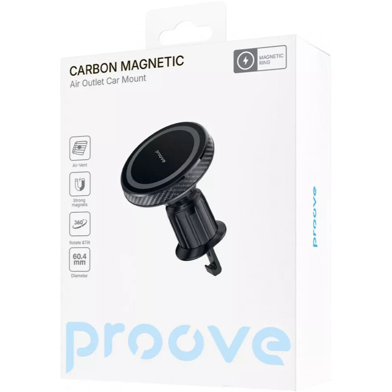 Тримач автомобільний Proove Carbon Magnetic Air Outlet Car Mount Black (CHCM00000001)