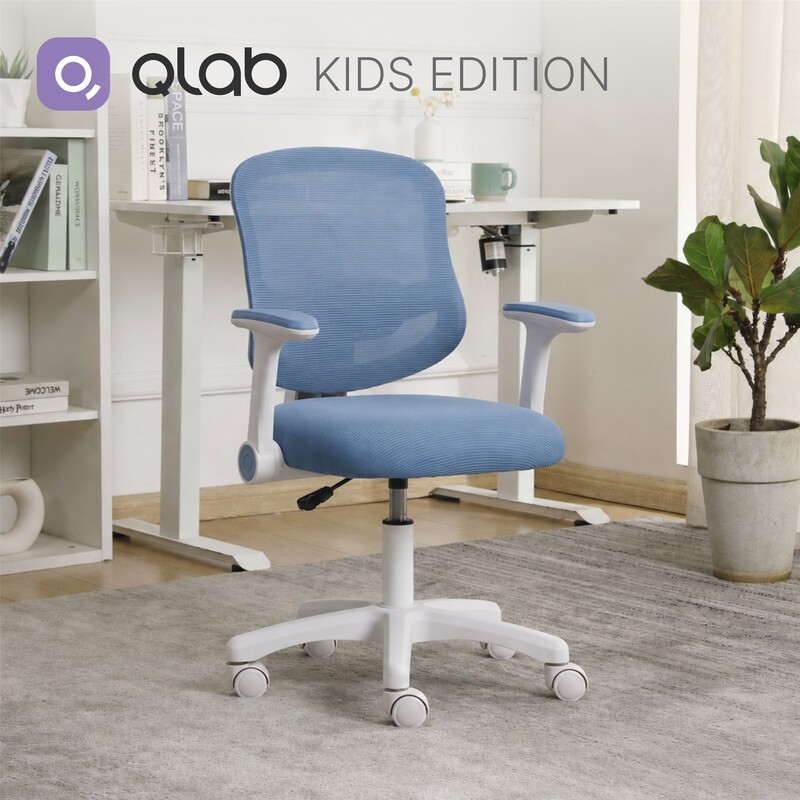 Крісло офісне Qlab Kids Edition Gray/Blue (KC327BL)