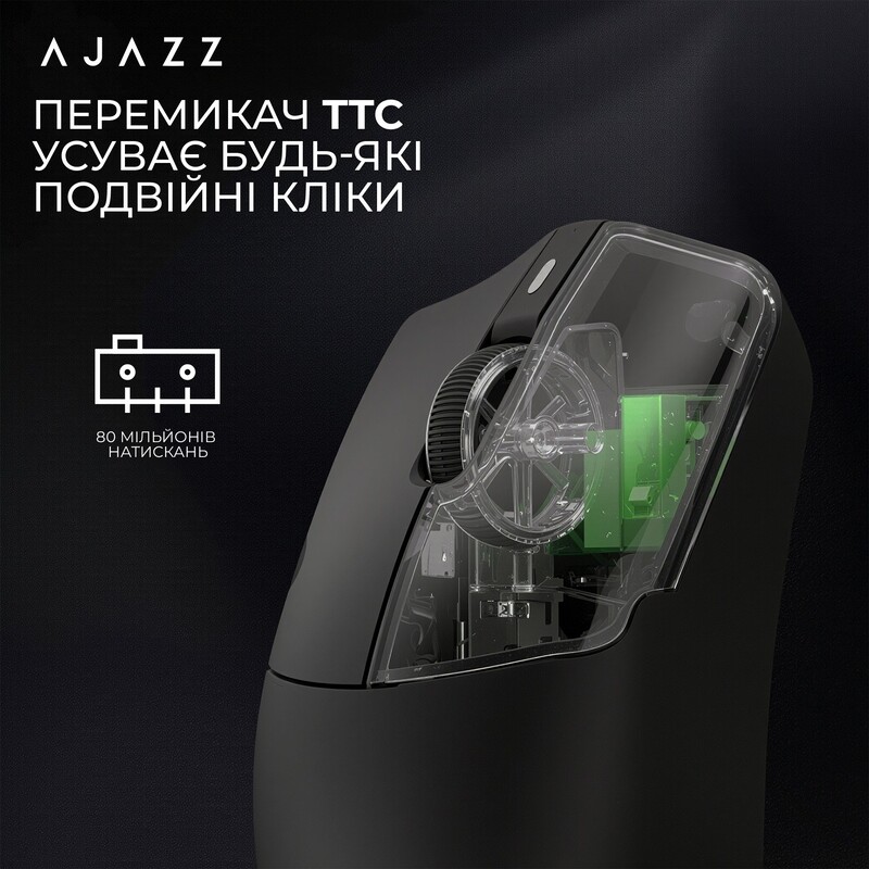 Миша бездротова Ajazz AJ139 Near Link V3 Pro+ Black (AJ139-NL-V3-PRO-B)