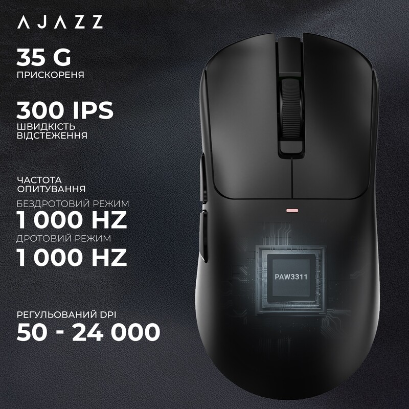 Мышь беспроводная Ajazz AJ200 Near Link AI MC White (AJ200-NL-AI-MC-W)