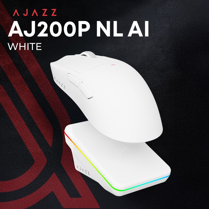 Мышь беспроводная Ajazz AJ200P Near Link AI MC White (AJ200P-NL-AI-MC-W)