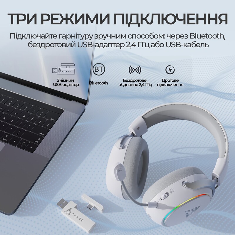 Bluetooth-гарнітура Ajazz AHM10 Max Black (AHM10-MAX-B)