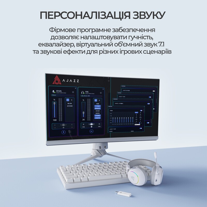 Bluetooth-гарнітура Ajazz AHM10 Max Black (AHM10-MAX-B)