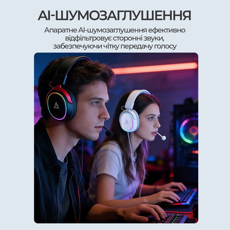 Bluetooth-гарнитура Ajazz AHM10 Max White (AHM10-MAX-W)