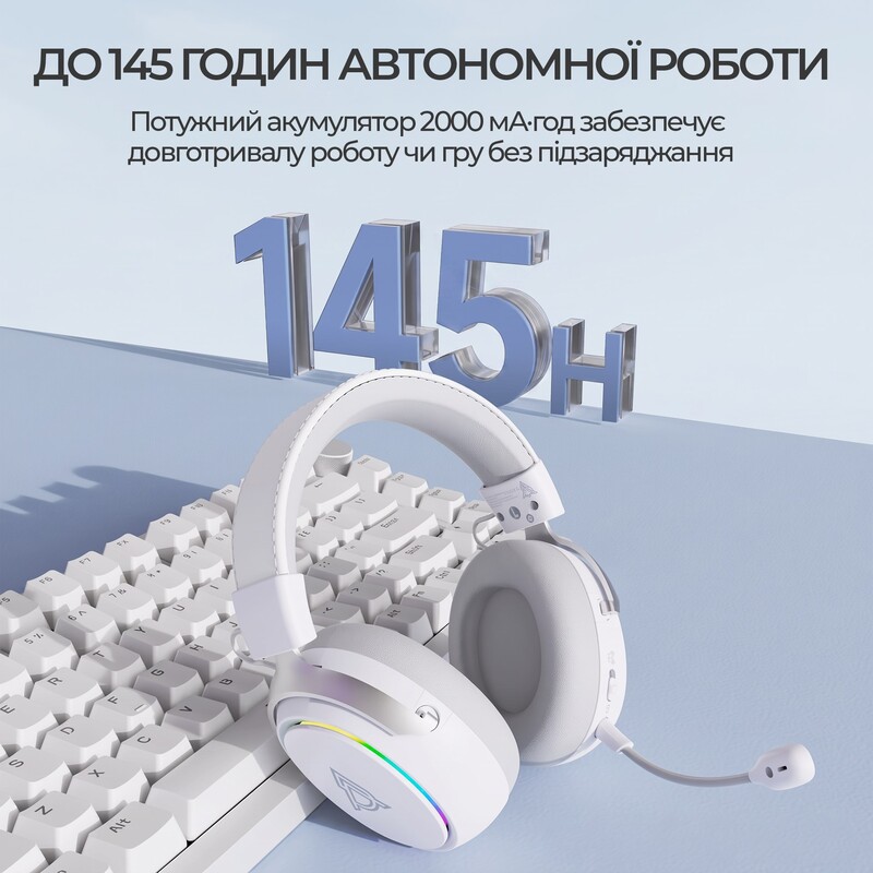 Bluetooth-гарнитура Ajazz AHM10 Max White (AHM10-MAX-W)