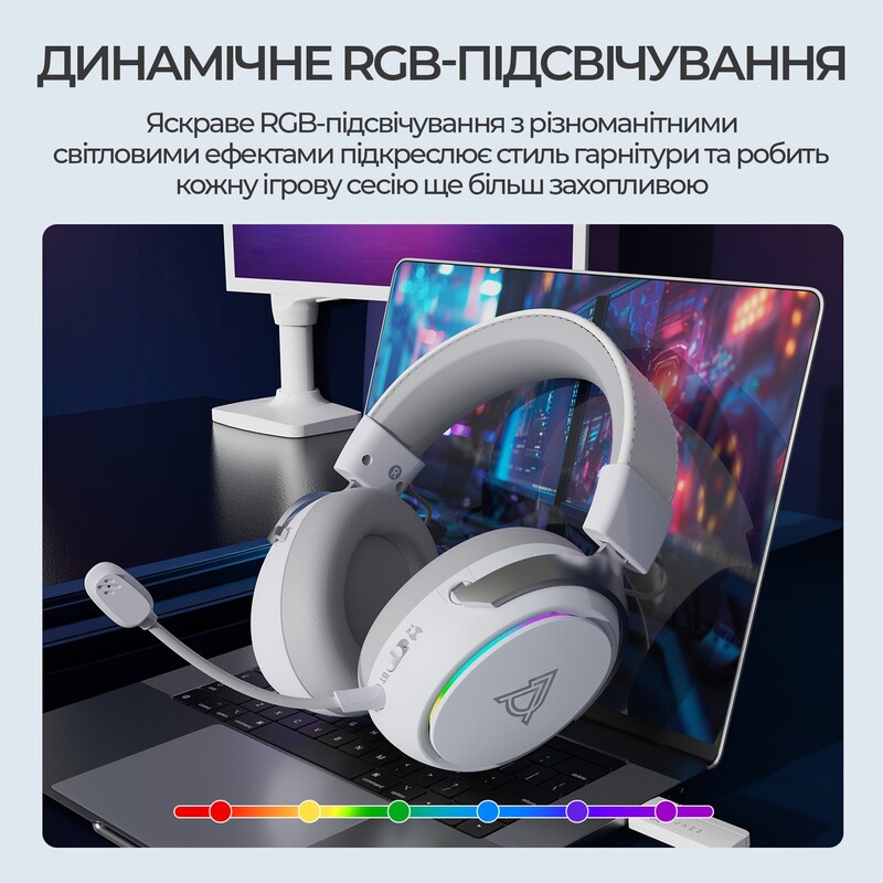 Bluetooth-гарнитура Ajazz AHM10 Max White (AHM10-MAX-W)