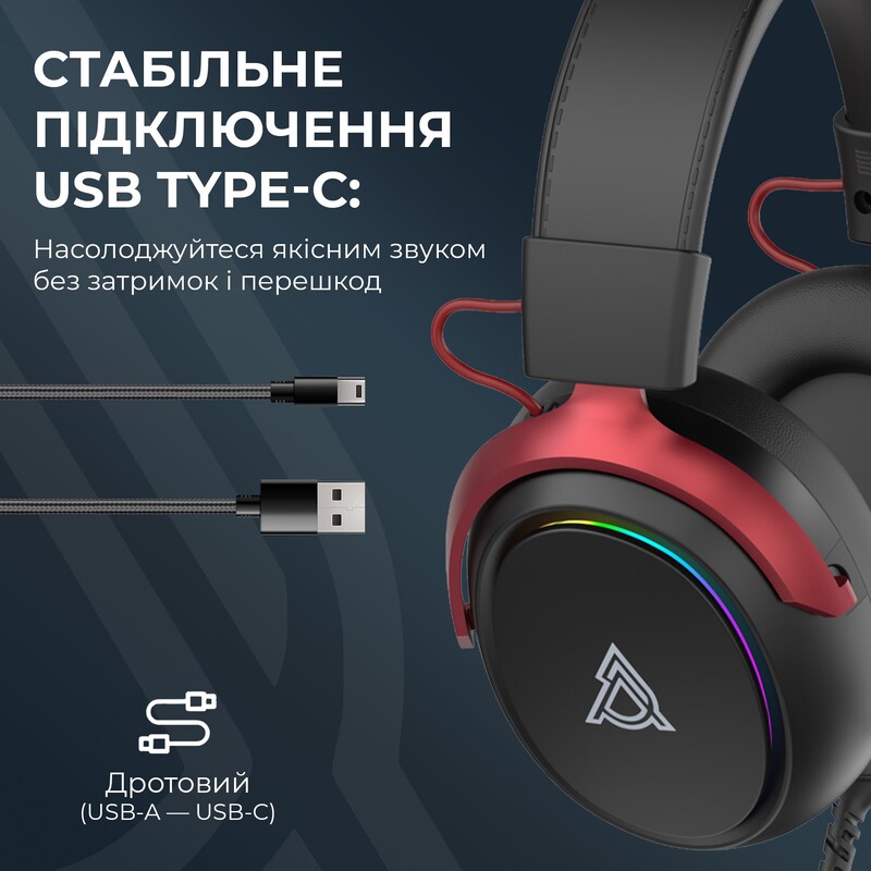 Гарнітура Ajazz AHW10 Black (AHW10-B)