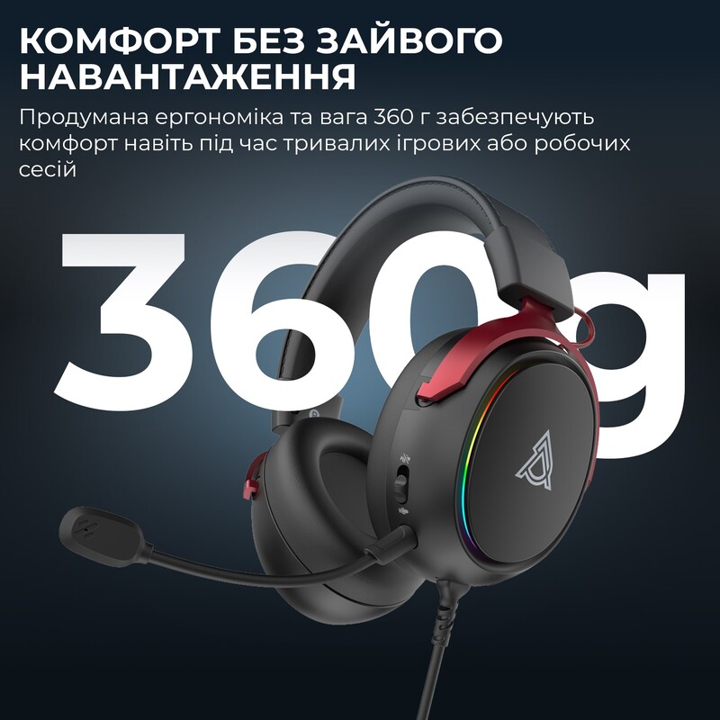 Гарнітура Ajazz AHW10 Black (AHW10-B)