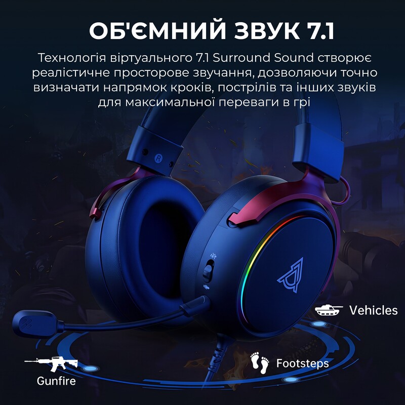 Гарнітура Ajazz AHW10 Black (AHW10-B)