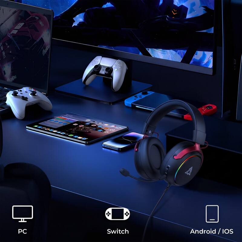 Гарнітура Ajazz AHW10 Black (AHW10-B)