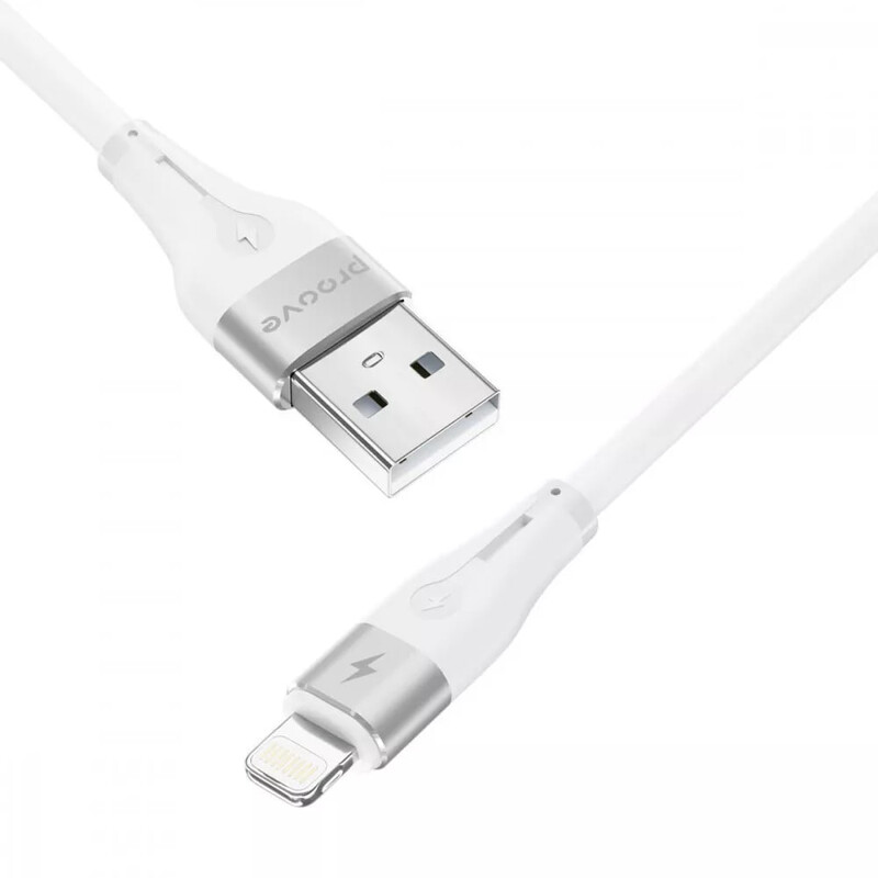 Кабель Proove Soft Silicone USB Type-A - Lightning (M/M), 2 м, White (CCSO20001122)