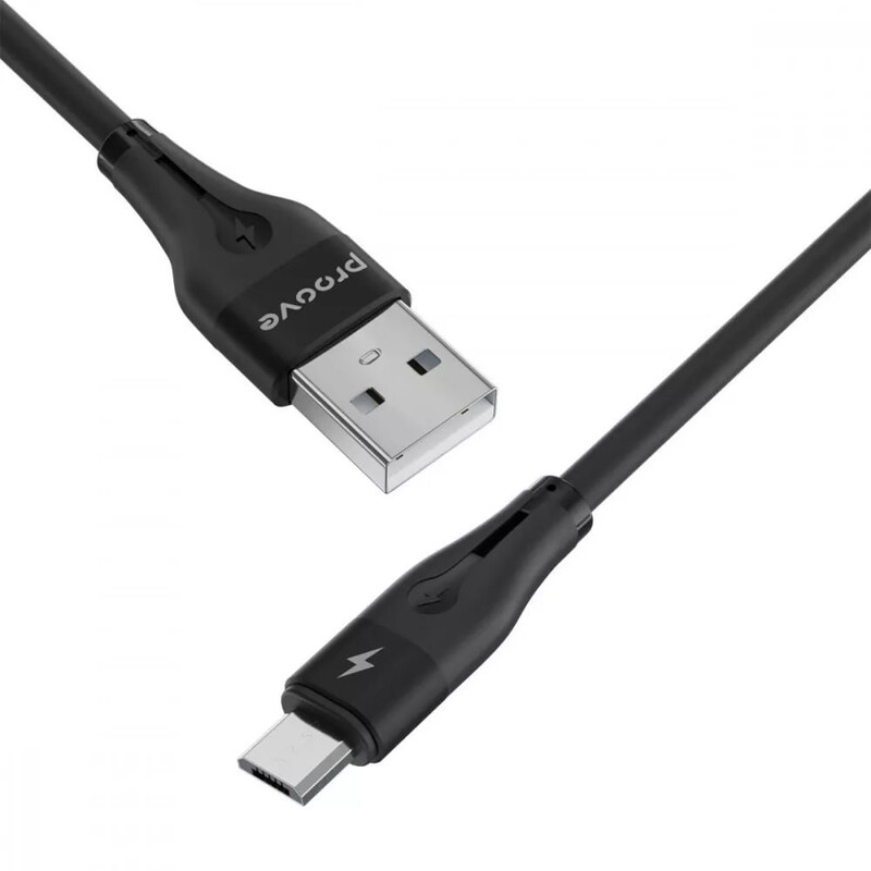 Кабель Proove Soft Silicone USB Type-A - micro USB (M/M), 1 м, Black (CCSO20001301)