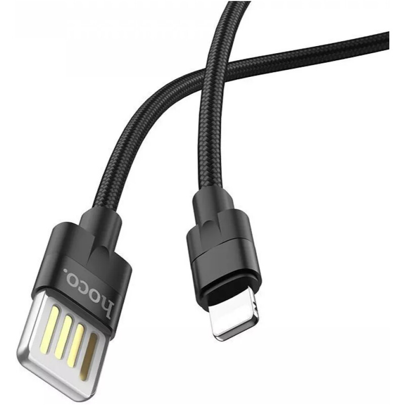 Кабель Hoco U55 Outstanding USB - Lightning, 1.2 м, Black (22084)