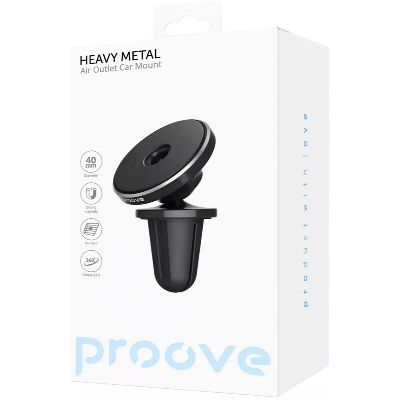 Тримач автомобільний Proove Heavy Metal Air Outlet Car Mount Black (CHHM00000001)