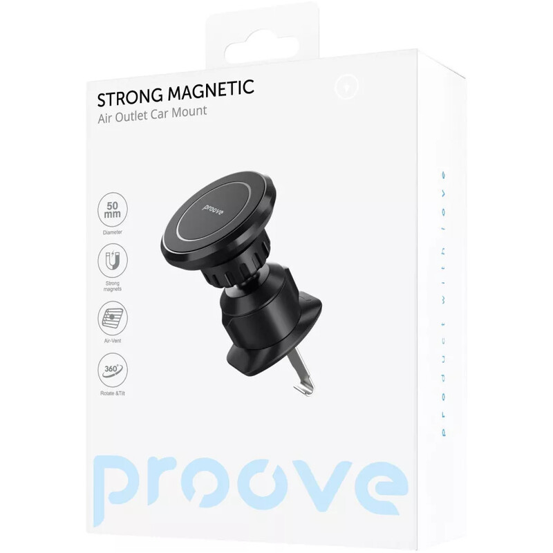 Тримач автомобільний Proove Strong Magnetic Air Outlet Car Mount Black (CHSR00000001)