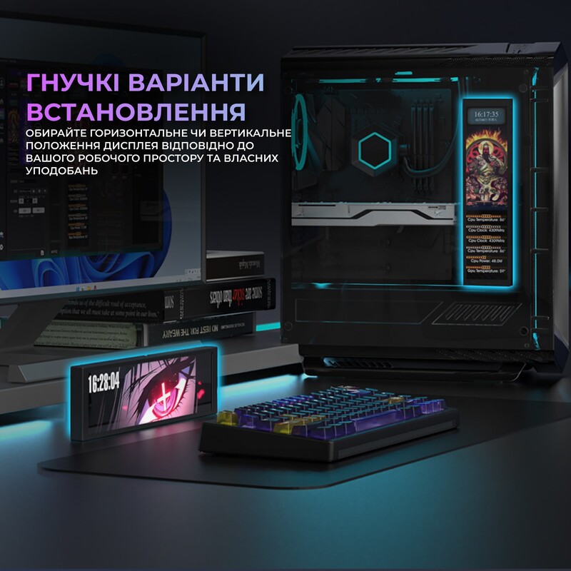 Інформаційний IPS-дисплей Ajazz AKP02-B 9.2"