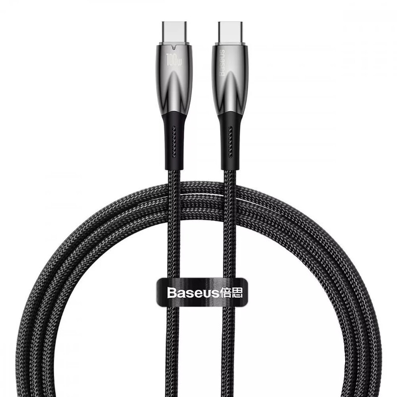 Кабель Baseus Glimmer Series Fast Charging USB Type-C - USB Type-C (M/M), 100W, 1 м, Black (CADH000701)