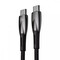 Фото - Кабель Baseus Glimmer Series Fast Charging USB Type-C - USB Type-C (M/M), 100W, 1 м, Black (CADH000701) | click.ua