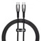 Фото - Кабель Baseus Glimmer Series Fast Charging USB Type-C - USB Type-C (M/M), 100W, 1 м, Black (CADH000701) | click.ua