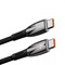 Фото - Кабель Baseus Glimmer Series Fast Charging USB Type-C - USB Type-C (M/M), 100W, 1 м, Black (CADH000701) | click.ua