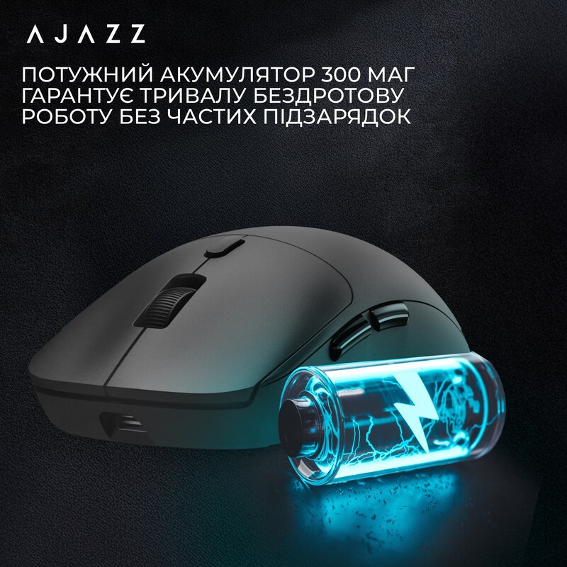 Мышь беспроводная Ajazz x Nacodex NJ07 MC Black (NJ07-MC-B)