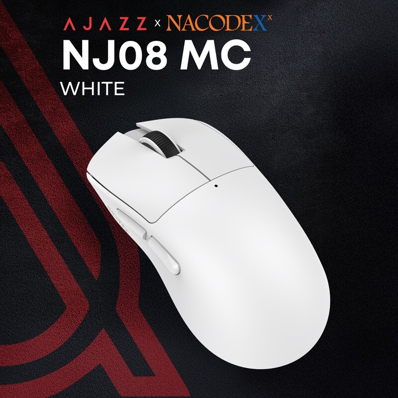Мышь беспроводная Ajazz x Nacodex NJ08 MC White (NJ08-MC-W)