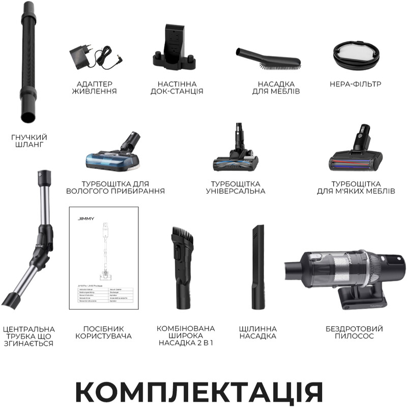 Акумуляторний миючий пилосос Jimmy JV10 Pro Aqua