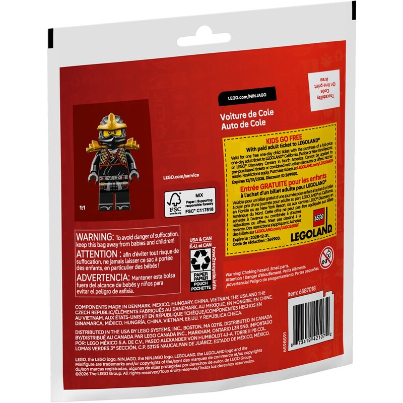 Конструктор LEGO Ninjago Автомобіль ніндзя Коула (30723)