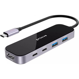 USB-хаб Proove Shadow USB-C 6-in-1 Dark Gray (HBSW10221205)