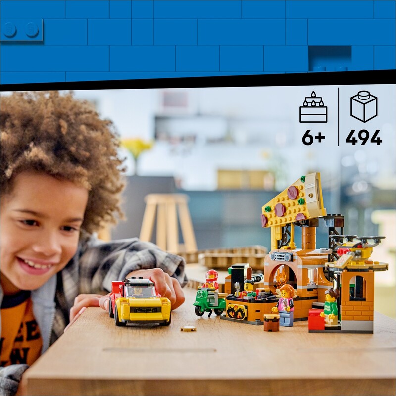 Конструктор LEGO City Доставка пиццы с разными транспортными средствами (60496)