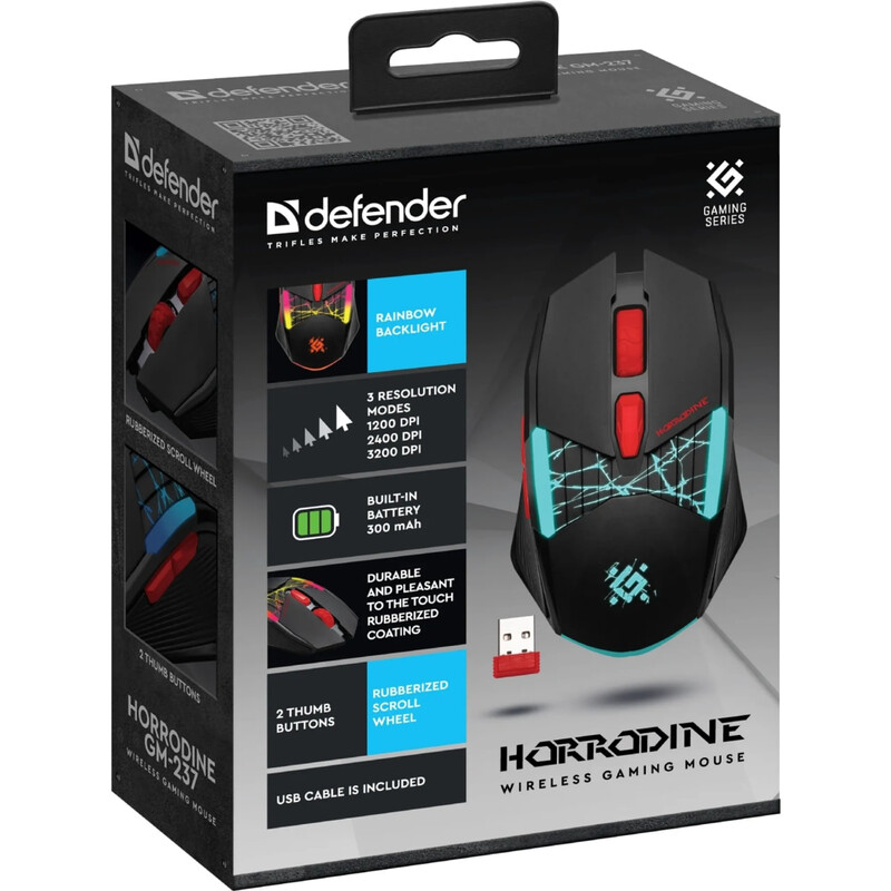 Мышь беспроводная Defender Horrodine GM-237 Black (52237)