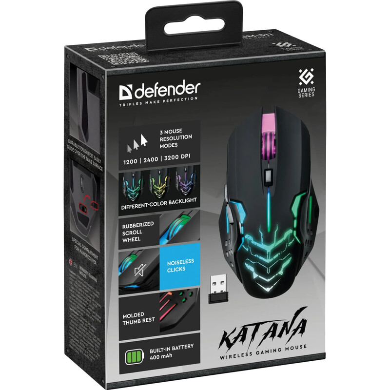 Мышь беспроводная Defender Katana GM-511 Black (52511)
